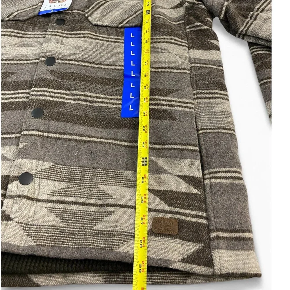 NWT Jachs New York Mens Aztec Sherpa-Lined Snap Button Jacket L - Picture 7 of 16